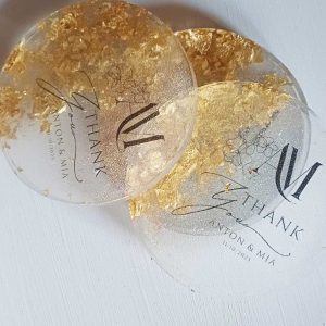 Custom Resin Coasters – Unique Wedding Thank-You Gifts