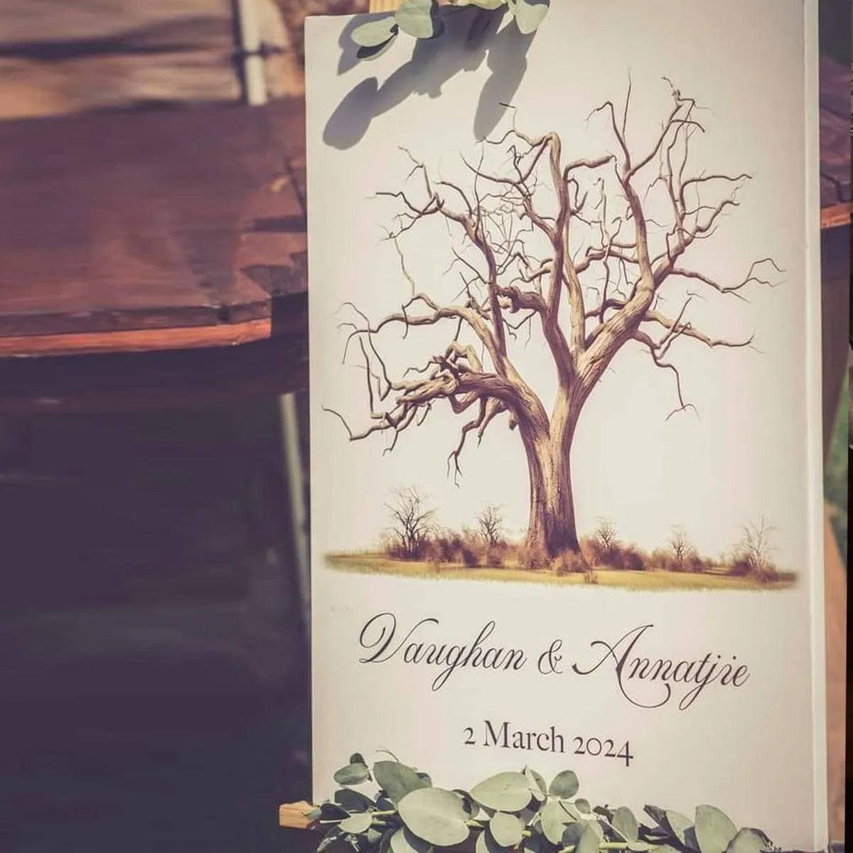 Forevermore Momentos Custom Fingerprint Guest Book Tree