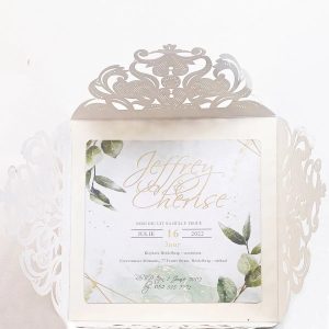 Filligree Fold-Open Cardstock Invitations