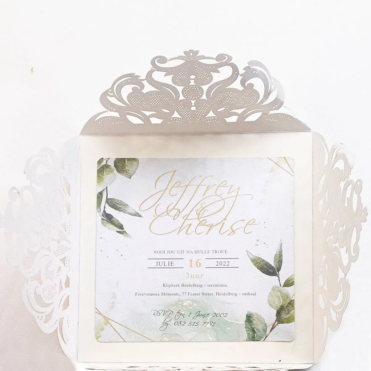 Filligree Fold-Open Cardstock Invitations