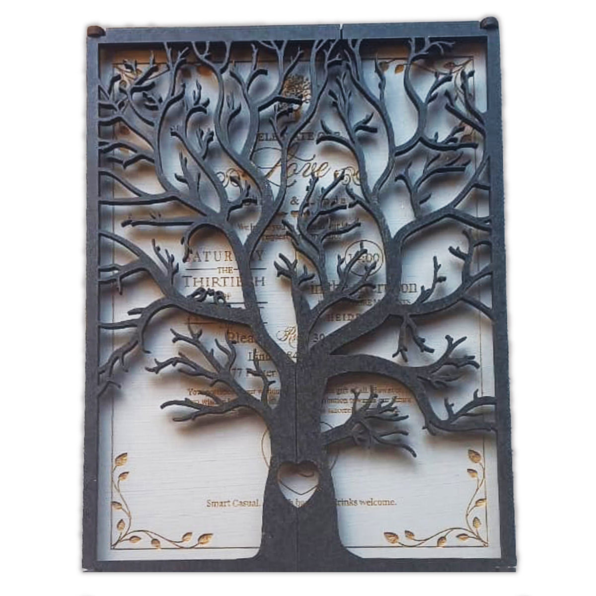 Forevermore Momentos Laser-Cut Wooden Tree Invitation - Image 2