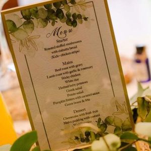Forevermore Momentos Elegant Printed Menus for Weddings