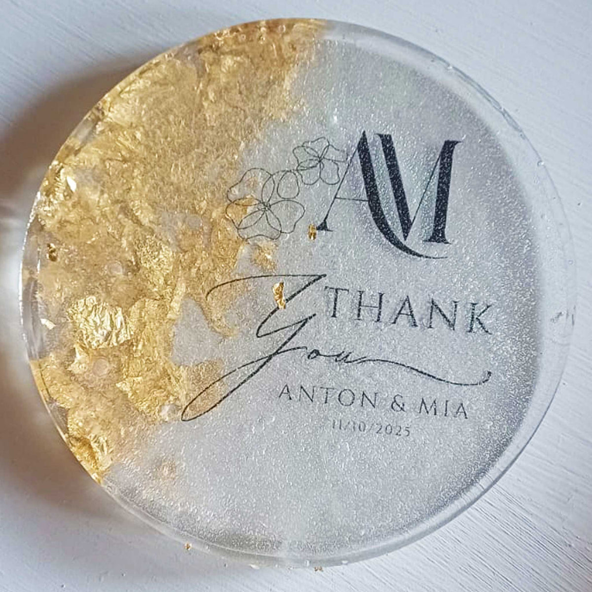 Custom Resin Coasters – Unique Wedding Thank-You Gifts - Image 2