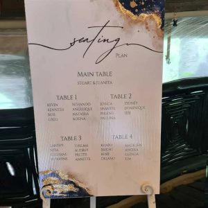 Forevermore Momentos A2 Seating Chart Printed- Elegant Wedding Plan