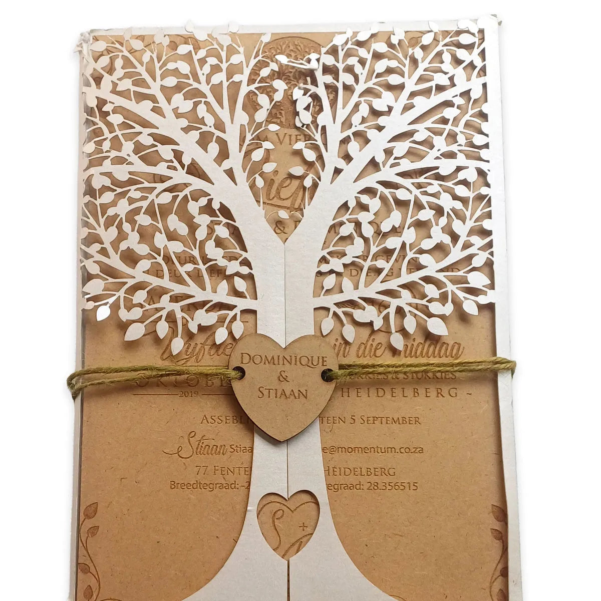 Forevermore Momentos Tree Design Wedding Invites - Image 2