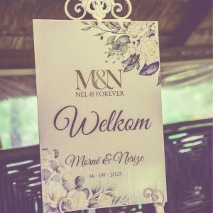 Forevermore Momentos Printed Correx Welcome Board for Weddings